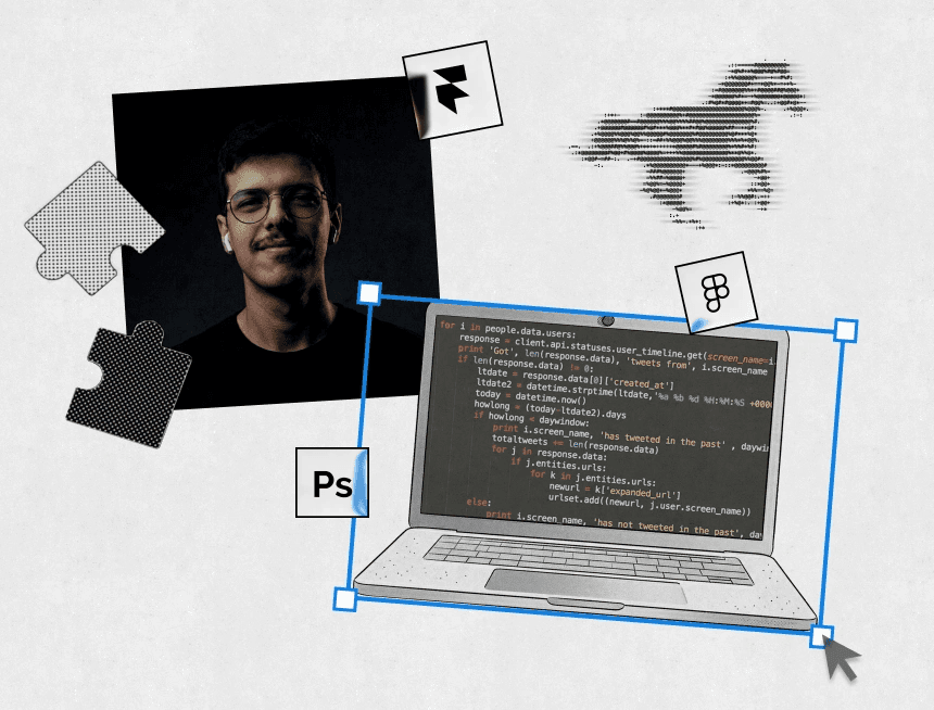 Diseñador web trabajando en una interfaz digital