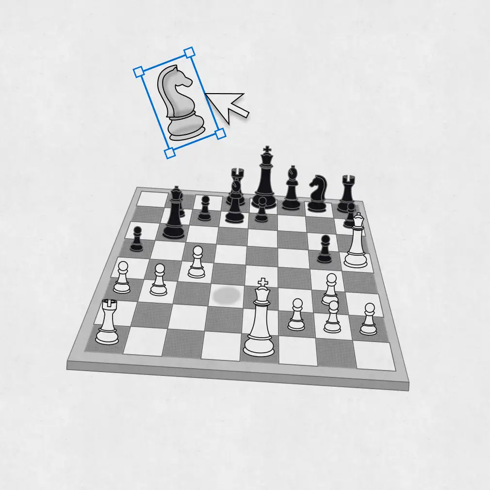 Tablero de ajedrez representando criterio estratégico aplicado al diseño web.